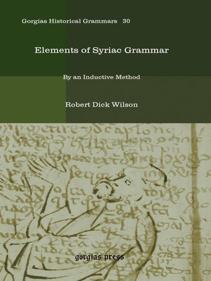 cover image of Elements of Syriac Grammar